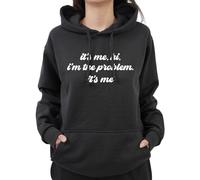 Graphic Impact I'm The Problem It's Me Slogan Hoodie Novelty Jumpers Personalised Hooded Sweater Unisex Gifts for Her or Him(L,Black)
