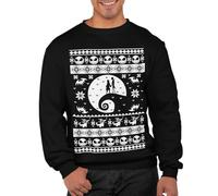 Graphic Impact Inspired Before Christmas Ugly Sweater Nightmare Jack Christmas Sweater Xmas Jumper(Black, Large)