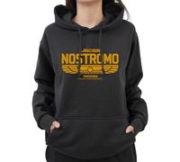 Graphic Impact Inspired Distressed Nostromo Retro Vintage Alien Sci Fi inspired Movie Men's Hoodie (Black, S)