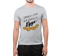 Graphic Impact Inspired Funny Should I Stay Or Should I Eggo T-Shirt Season 2