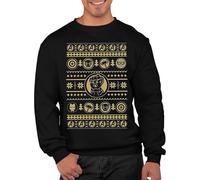 Graphic Impact Inspired Movies Freak Ugly Sweater Christmas Jumper Xmas (Black, XLarge)