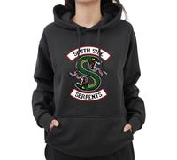 Graphic Impact Inspired Southside Serpents Printed TV Jughead FP Jones Series Riverdale Hoodie (Black, XXLarge)