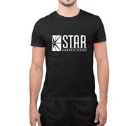 Graphic Impact Inspired Star Laboratories Gift S.T.A.R Labs Mens Women T-Shirt Top Tee (Black, XLarge)