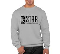 Graphic Impact Inspired Star Laboratories Sweatshirt Jumper Gift S.T.A.R Labs Mens Women (Grey, M)