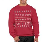 Graphic Impact it’s the Most Wonderful Time For A Beer Unisex Christmas Sweatshirt Adults Funny Ugly Rude Xmas Jumper Festive Men Women Sweat Advent Accessories
