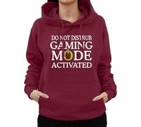 Graphic Impact Ltd Funny Do Not Distrub Gaming Mode Activated Sarcastic Novelty Gaming Lovers Gamers Kids Teen Adults Unisex Hoodie(L, Wine)