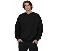 Graphic Impact Oversized Crewneck Unisex Sweatshirt - Heavyweight Cozy Cotton Blend Streetwear Pullover Hoodless Jumper - Baggy Fit Long Sleeve Drop Shoulder Casual Lounge Everyday Essential Black