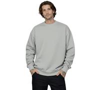 Graphic Impact Oversized Crewneck Unisex Sweatshirt - Heavyweight Cozy Cotton Blend Streetwear Pullover Hoodless Jumper - Baggy Fit Long Sleeve Drop Shoulder Casual Lounge Everyday Essential Grey