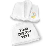 Graphic Impact Personalised Cheff Collection Robe Unisex Egyptian Cotton Terry Towelling Novelty Bathrobe Womens and Mens (UK, Alpha, L, XL, Regular, Regular, Chest Logo + Back Custom Text, Butter)