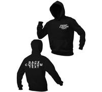 Graphic Impact Personalised Unisex Adult And Kids Your Left Breast And Back Custom Text Any Color Any Size Funny Quotes Hoodie Hooded Top (Large - Black)