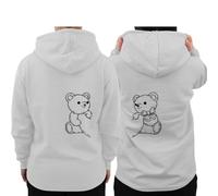 Graphic Impact Piece of You Teddy Matching Set Him And Her Unisex Hoodie Novelty Design Gift Idea Wife Husband Girlfriend Boyfriend Love Valentines Day Couples Matching Hoodies(HGrey,His,XL)