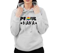 Graphic Impact Proud Mama Hoodie Pride LGBTQ Mum Pride Novelty Mother Hoodies Personalised Ally Sweat(XXL,Sports Grey)