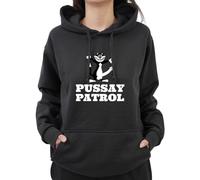 Graphic Impact Stag Do Hoodie Pussay Patrol Men's Women's Adult Kids Unisex Personalised Novelty Winter Apparel Unique Design Comfort(XXL,Black)