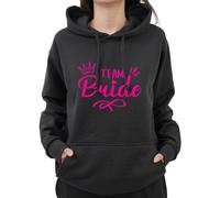 Graphic Impact Team Bride Hen Do Jumpers Tribe Apparel For Bachelorette Parties Party Accessories Wedding Favours To Be Hoodies(XL,Black)