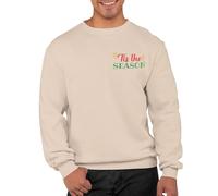 Graphic Impact Tis The Season Trendy Unisex Christmas Sweatshirt For Adults Kids Funny Novelty Xmas Jumper Festive Sweater Men Women Children(Sand, L)