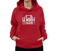 Graphic Impact Union Jack London Hoodie England Souvenir Novelty British Flag I Love London Novelty Personalised Funny Custom Adults and Kids Hoodies Unisex Mens Womens Kids(S,Red)