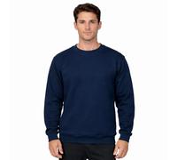 Graphic Impact Unisex Crewneck Sweatshirt Cotton Blend - Long Sleeve Hoodless Pullover Everyday Casual - Machine Washable Breathable Market Football Walks Gift Essential British Layering Navy