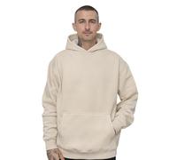 Graphic Impact Unisex Oversized Fleece Hoodie - Heavyweight Cotton Blend Streetwear Pullover Kangaroo Pocket - Baggy Fit Adjustable Drawcord Hood Long Sleeve Casual Lounge Layering Essential Sand
