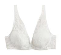 Graphic Lace Halterneck Bra White