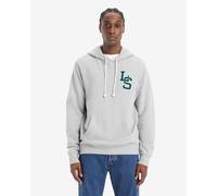 Graphic Letterman Hoodie in Heather Grey