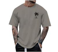 Graphic Mens t Shirt Trendy t Shirts for Men UK Clothing Cotton tee Shirts Casual Printed Designer T-Shirt Tops Polo Shirts Mens Pack of 5 Mens Running top XXL Sale (Grey, XXL)