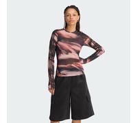 Adidas Originals Graphic Mesh Long Sleeve T-shirt Brown XS Woman