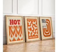 Graphic Modernism Geometric Set of 3 Framed Wall Art Prints A1