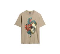 Graphic oversized T-shirt Superdry Biker Rock Marron S