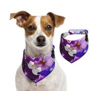 Graphic Pansy Easter Spring Flowers,Dog Bandanas Cotton Pet Scarf Adjustable Bibs for Pet,L