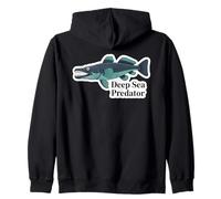 Graphic Predator Fish Ocean Hunter Marine Ancient Monster Zip Hoodie