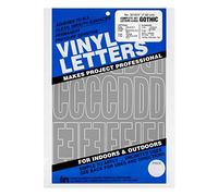 Graphic Products Permanent Adhesive Vinyl Letters and Numbers 3-inch 160/Pkg-Silver, Fiberglass, Silver
