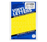 Graphic Products Permanent Adhesive Vinyl Letters and Numbers 3-inch 160/Pkg-Yellow, Plastic Metal, Yellow