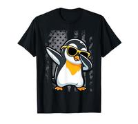 Graphic Retro American Flag Funny Penguin Lovers T-Shirt