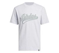 adidas Men's Varsity Tailsweep Graphic Shirt, Light Grey Heather, M
