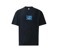 C.P. Company Mens Regular Fit 30/1 Jersey Chest-Back Logo T-Shirt - Colour: 999 Black - Size: Large