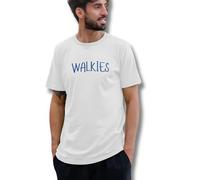 Graphic T-shirt 'Walkies' Gift for Dog Lovers, 100% Organic Cotton, Supersoft, Vegan-friendly, UK design, Novelty T-Shirts for Pet Owners (UK, Alpha, S, M, Regular, Regular, 10, white)