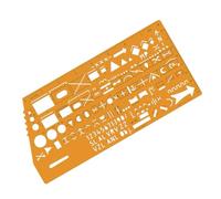 Graphic Template Ruler for Technical Drawing, 1:50,000 Scale Engineering Symbols, Translucent Plastic Drafting Tool, 190 x 90 mm