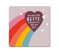 Graphic Workshop Funny Coaster Made of Cork | Du bist die Beste.