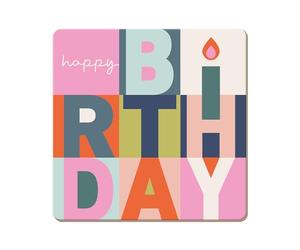Graphic Workshop Funny Cork Coaster, Happy Birthday