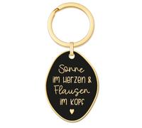 Graphic Workshop Key Ring Sun in the Heart, gold, standard size