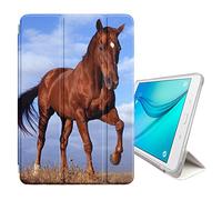 Graphic4You Galloping Horse Animal Design Ultra Slim Case Smart Cover Stand [with Sleep/Wake Function] for Samsung Galaxy Tab E Lite 7" / Samsung Galaxy Tab 3 Lite 7" (T110/T111/T113/T116 Series)