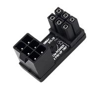 Graphics Card Connector for Laptop - 6/8 Pin Male Supply - Angled Adapter Board 180 Degree GPU Adapter Steering Port for Desktop PC Graphics Card