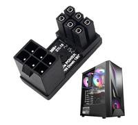 Graphics Card Connector for Laptop,Supply Connector 6/8 Pin - 180 Degree Angled Adapter Steering Connector Board, GPU Adapter for Desktop PC Graphics Card