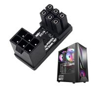 Graphics Card Powered Adapter - 6/8 Pin Angled Connector, 180° GPU Board | Portable Compact Steering Adapter Feature, Efficient Cable Management For PC Game, Video Editing, Desktop Builds