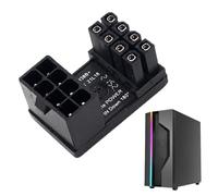 Graphics Card Powered Adapter - 6/8 Pin Angled Connector, 180° GPU Board | Portable Compact Steering Adapter Feature, Efficient Cable Management For PC Game, Video Editing, Desktop Builds