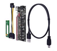 Graphics Card Riser Adapter for Mining Machine Setup(16X-black2) | USB 3.0 high-speed data, shielded cabling, supports up to , stable signal transmission, mining ready