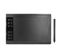 Graphics Drawing Tablet, 10x6in Computer Graphics Tablets with 12 Physical Keys, 8192 Level Pressure Sensitivity, 10 Smart Shortcut Keys, for Windows XP, for Vista, for win 7 8 10 11, for OS X(Black)