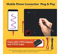 Graphics Drawing Tablet Professional Battery- Stylus for Art Design Editing