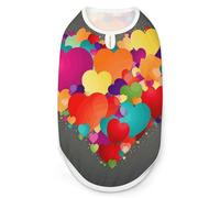 Graphics Love HeartsGraphics Love Hearts Dog Shirt Quick Dry Breathable Pet T-Shirt Soft Stretchy Sleeveless Vest Dog Apparel L