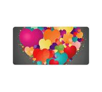 Graphics Love HeartsGraphics Love Hearts Mouse Pad Large Non-Slip Office Desk Mat Large Computer and Laptop Mat Laptop Protector Writing Pads for Office Home 12" X 24"